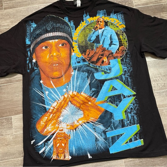 Jay-Z Jayz Biggie All Over AOP T-Shirt XL Rap Tee Boot NWOT Backstock Co - Picture 3 of 5